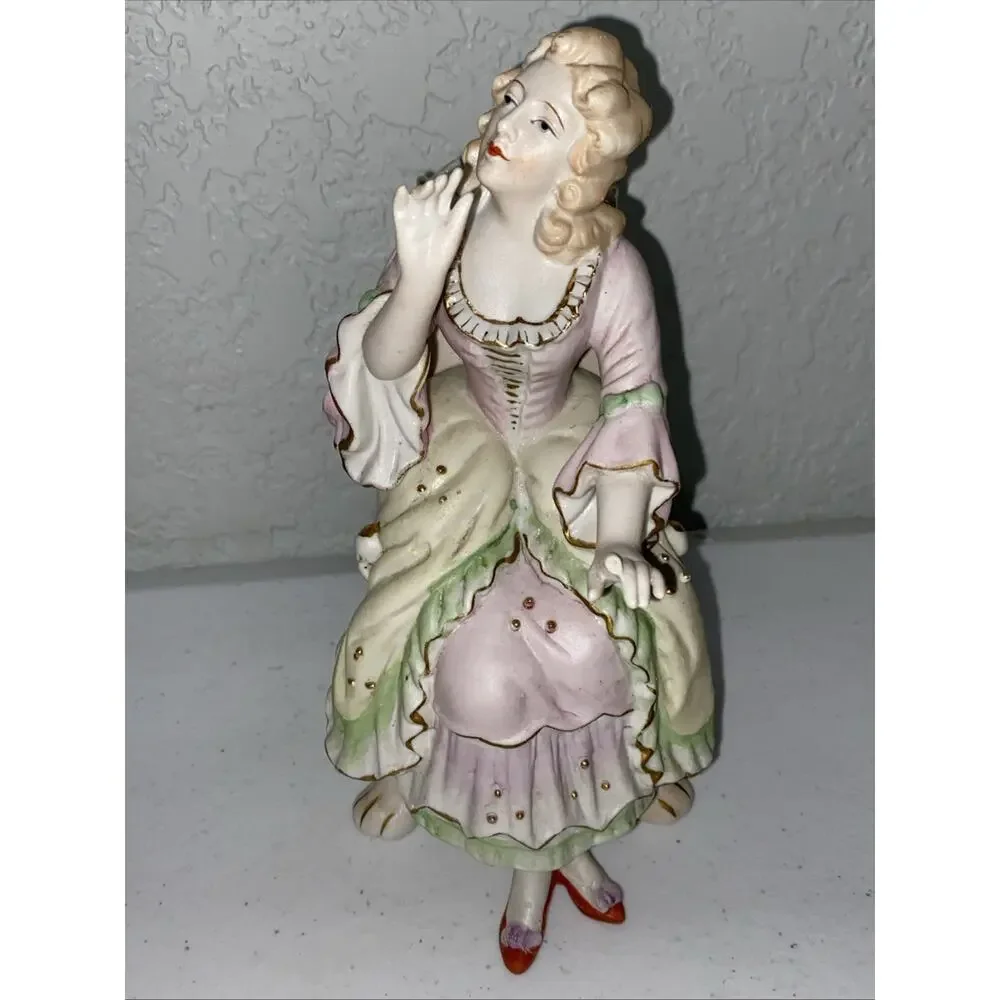 Andrea by Sadek Handpainted Porcelain Figurine Man Woman Set Occupied Japan READ